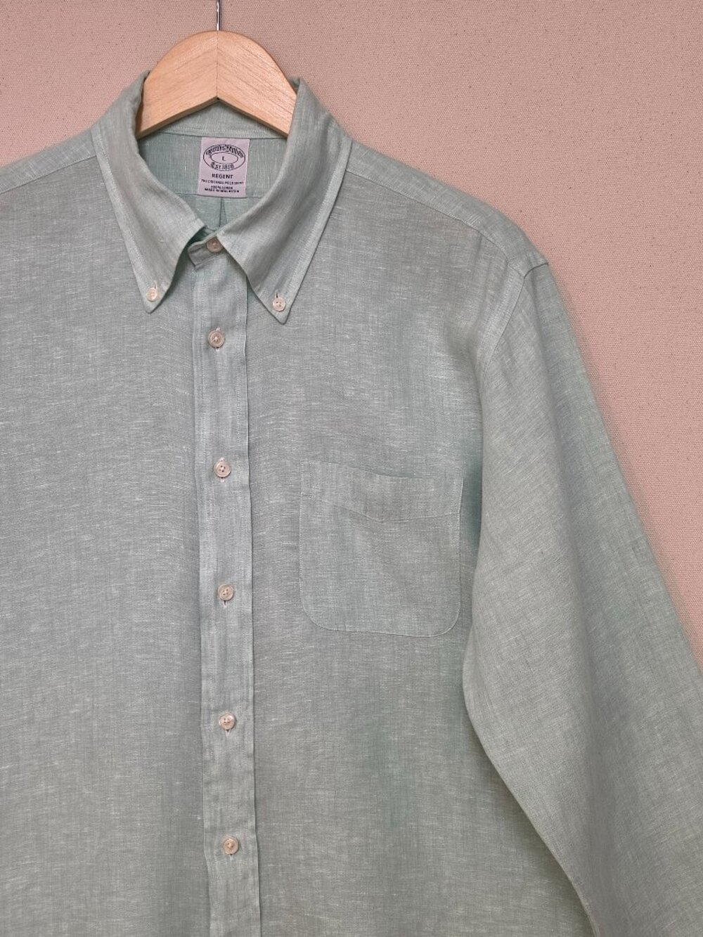 Brooks Brothers Regent Irish Linen Button Down L